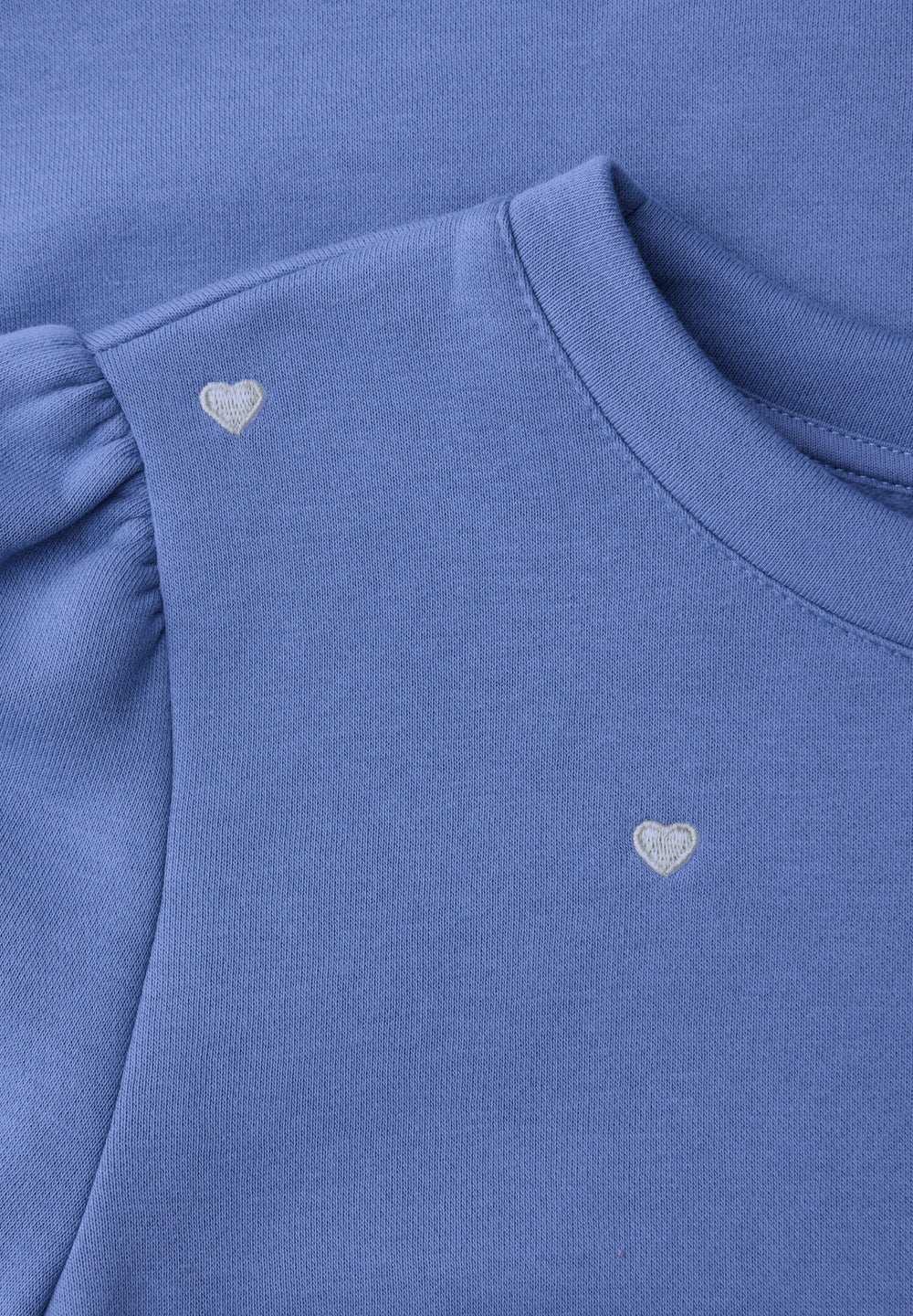 heart embroidery shirt w.gathe, blue echo 27450 Bild 2