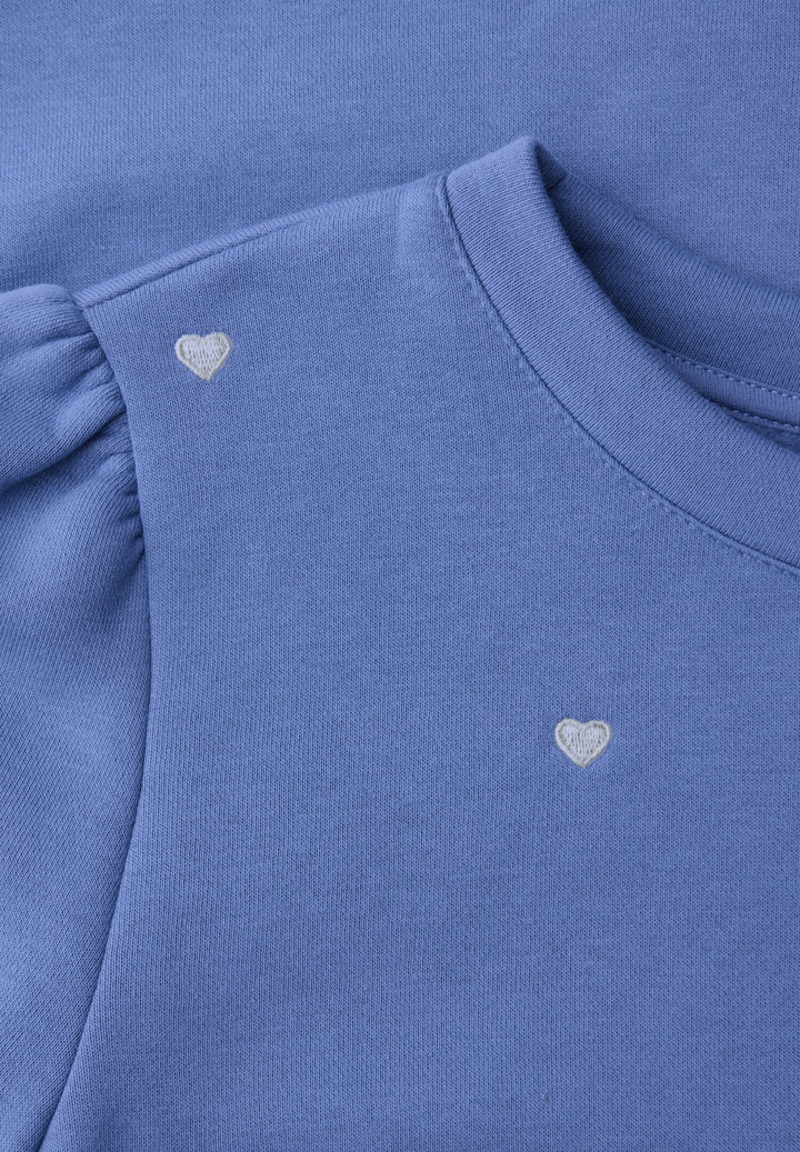heart embroidery shirt w.gathe, blue echo 27450 Bild 2