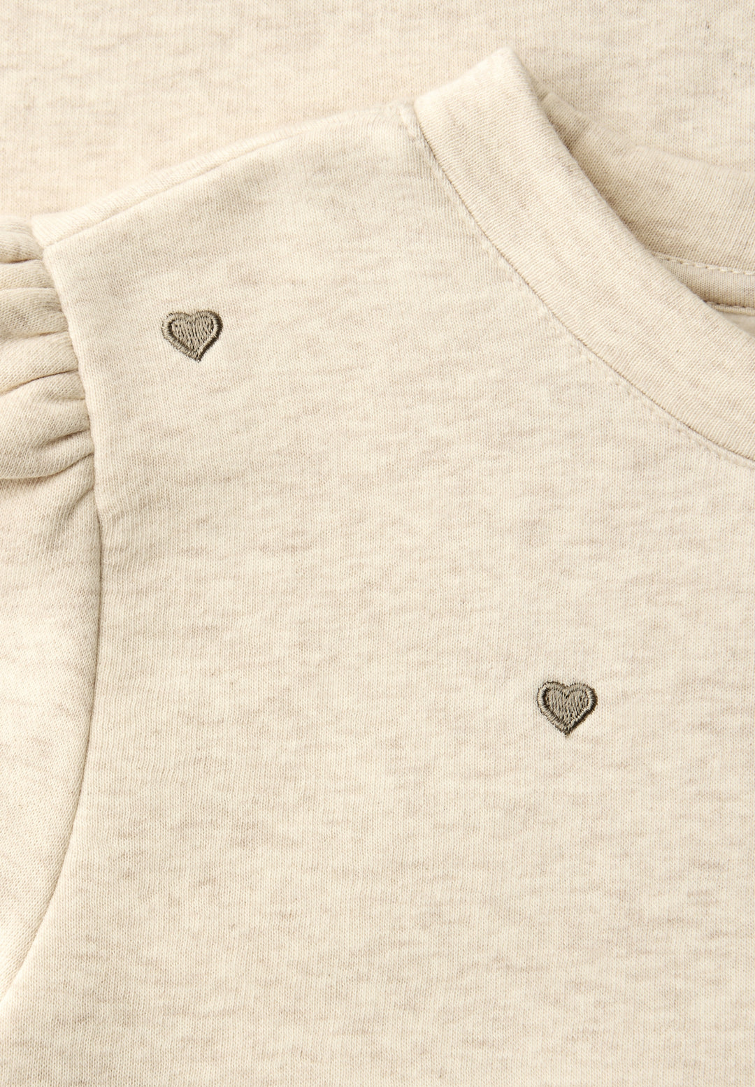 heart embroidery shirt w.gathe, stone sand mel. 27451 Bild 2