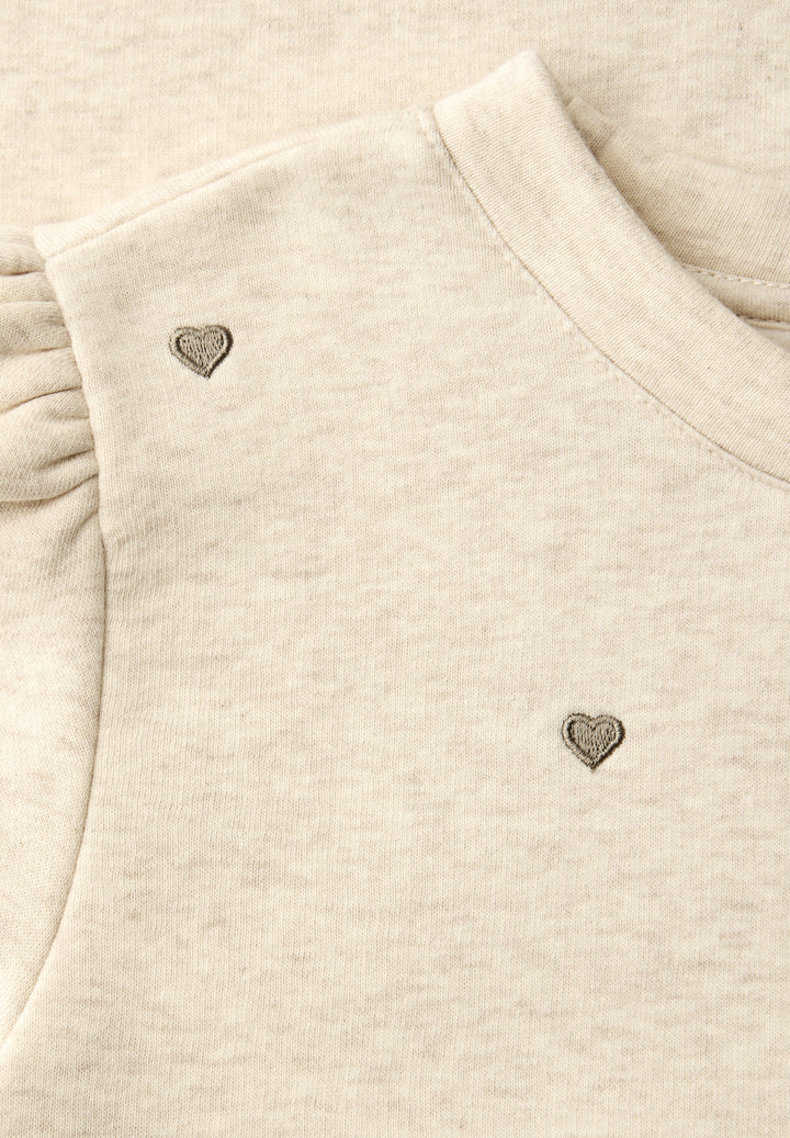 heart embroidery shirt w.gathe, stone sand mel. 27451 Bild 2