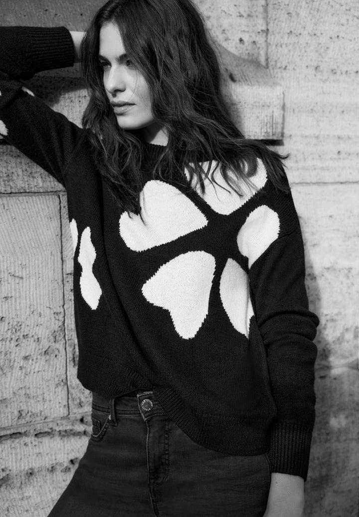 intarsia sweater, Black 20001 Bild 6