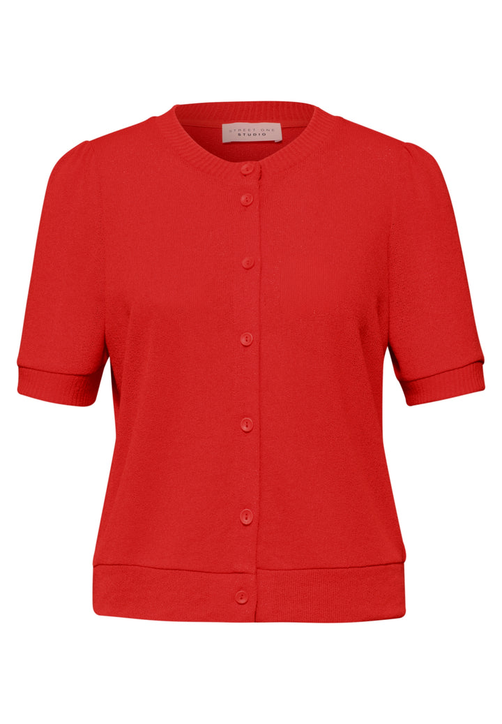 knit look short jacket, chili red 17288 Bild 1