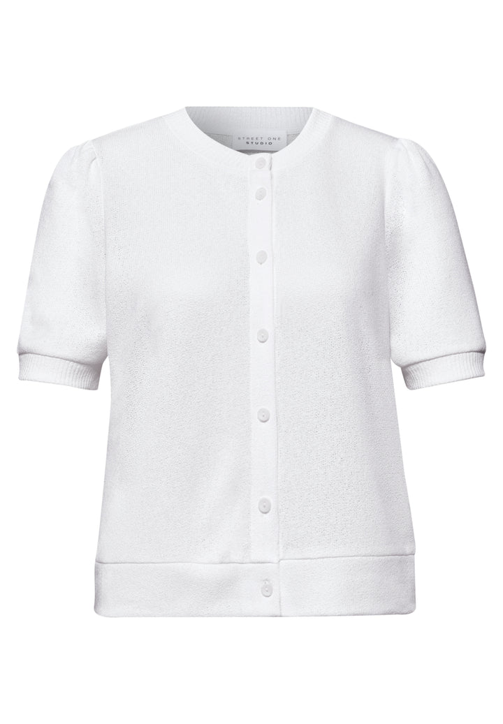 knit look short jacket, off white 10108 Bild 1