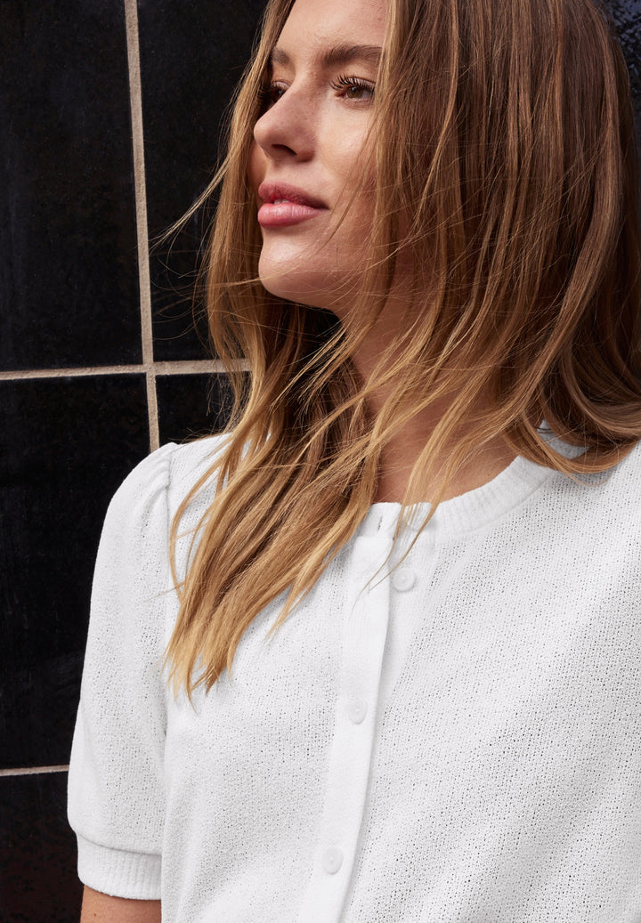 knit look short jacket, off white 10108 Bild 6