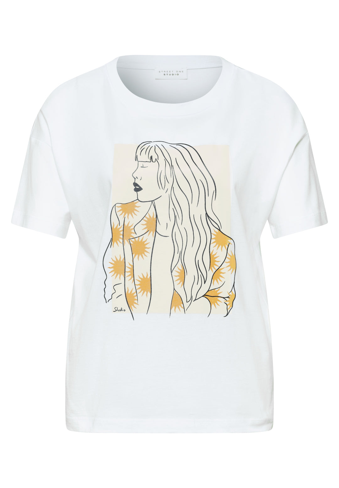 lady print shirt, White 30000 Bild 1