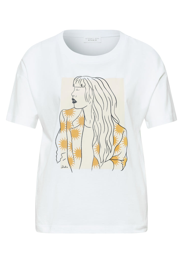 lady print shirt, White 30000 Bild 1