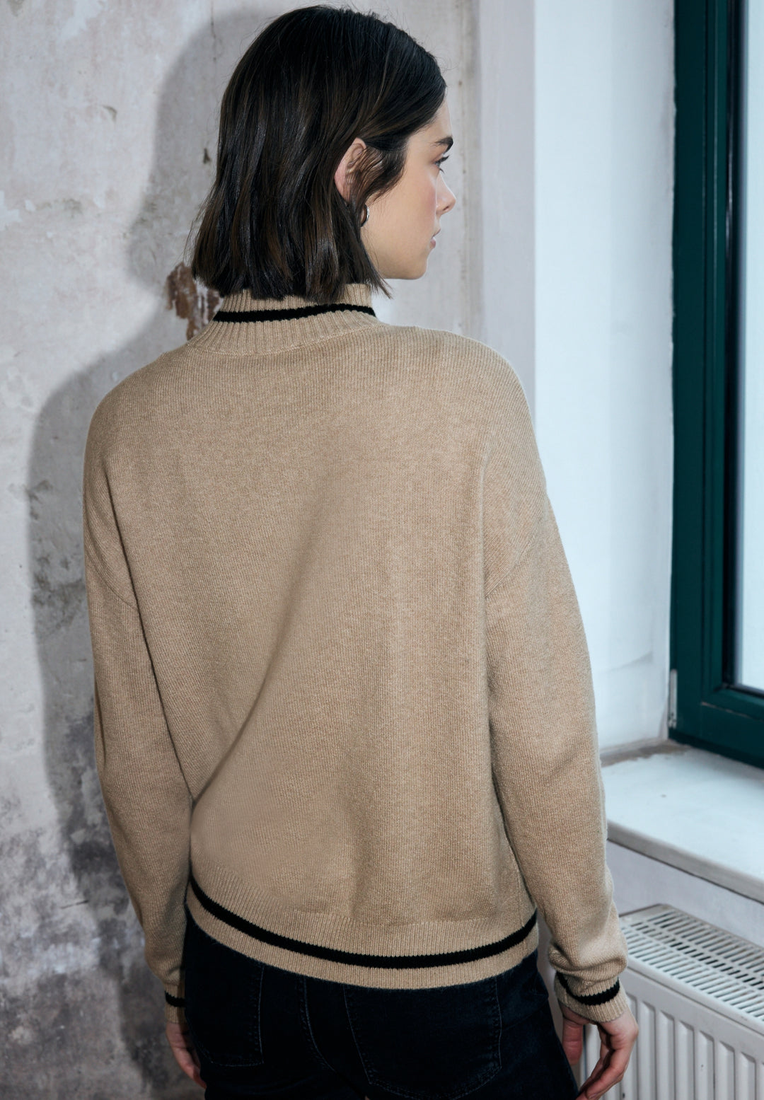 leo heart jacquard sweater, buffed beige mel. 27271 Bild 4
