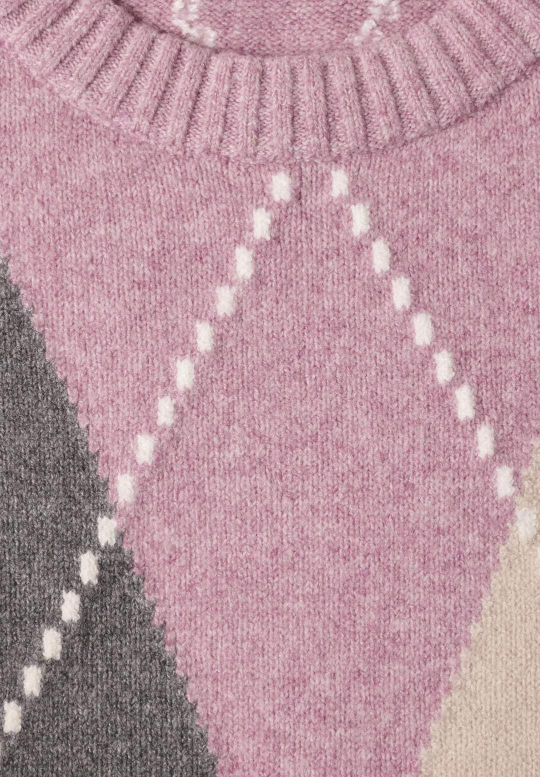 LTD QR Studio_Argyle sweater, pearly rose mel. 37883 Bild 2