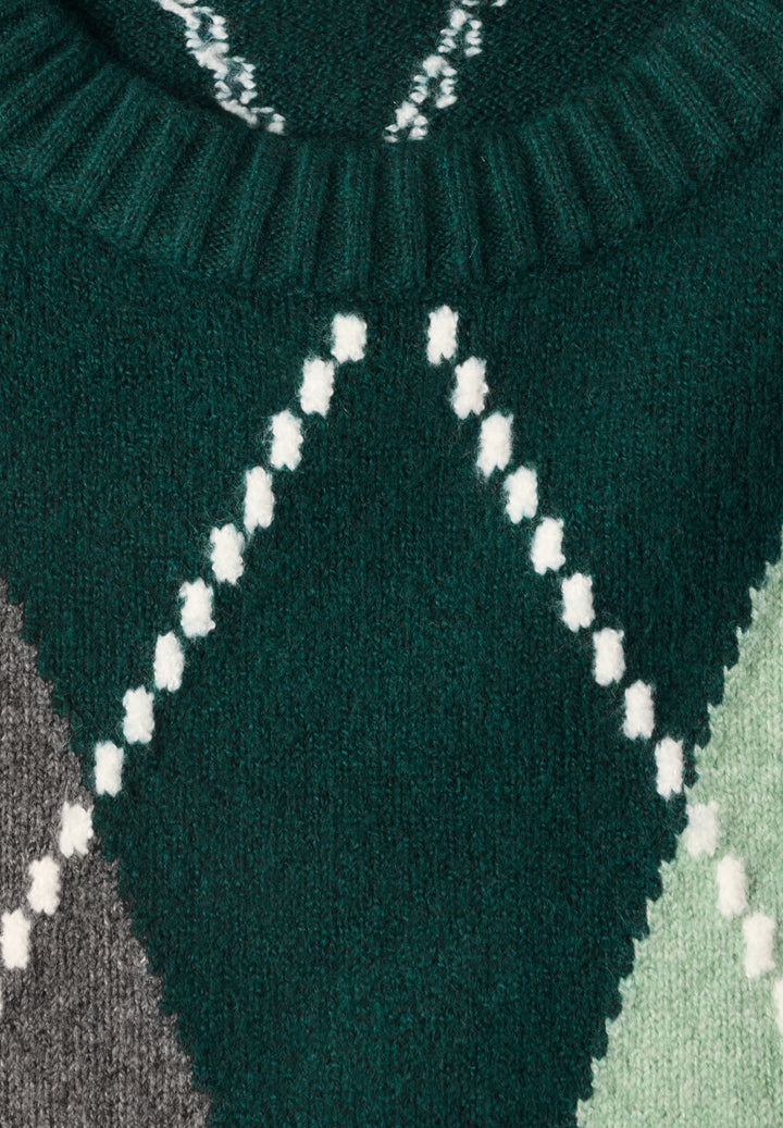 LTD QR Studio_Argyle sweater, mossed green 38111 Bild 2