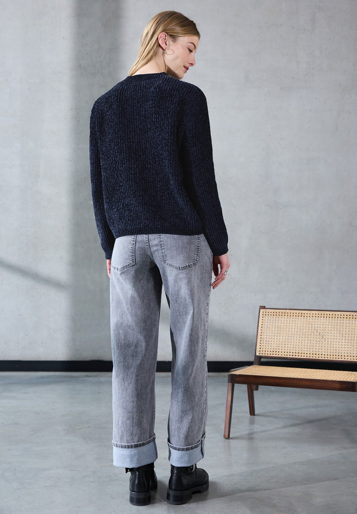 LTD QR Studio_chenille sweater, amethyst night blue 17157 Bild 4