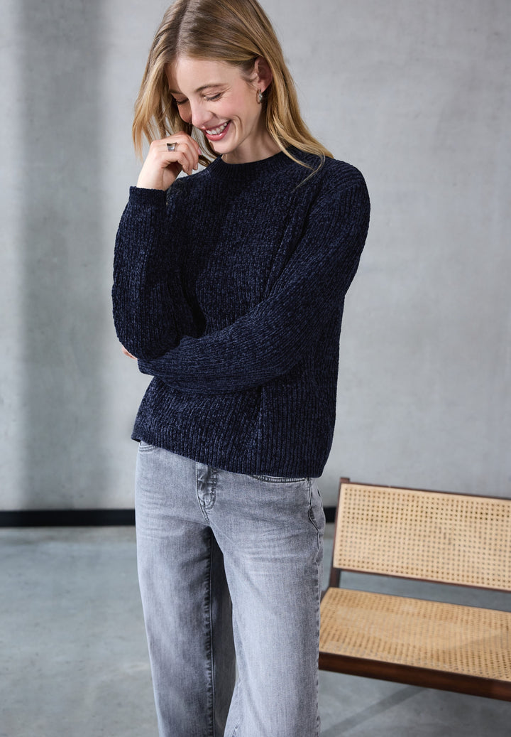 LTD QR Studio_chenille sweater, amethyst night blue 17157 Bild 6