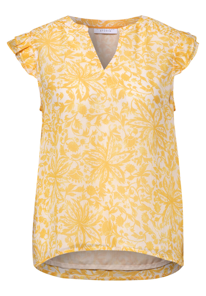LTD QR_ Studio Chiffon top w d, earthy yellow 37844 Bild 1