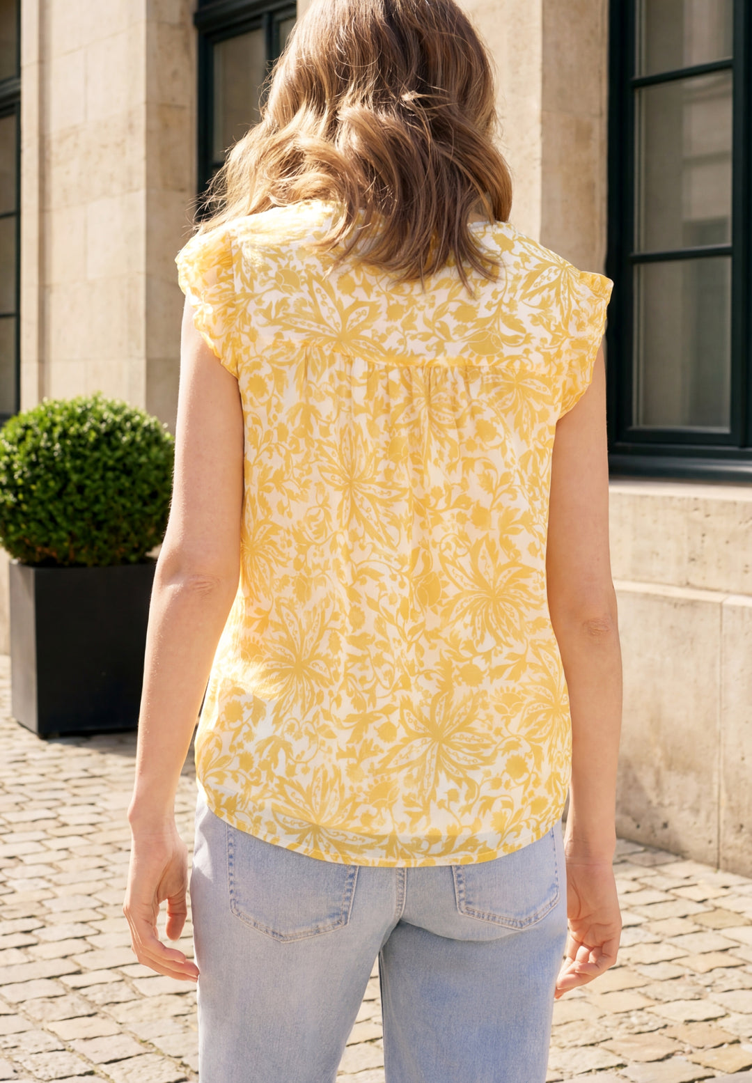 LTD QR_ Studio Chiffon top w d, earthy yellow 37844 Bild 4