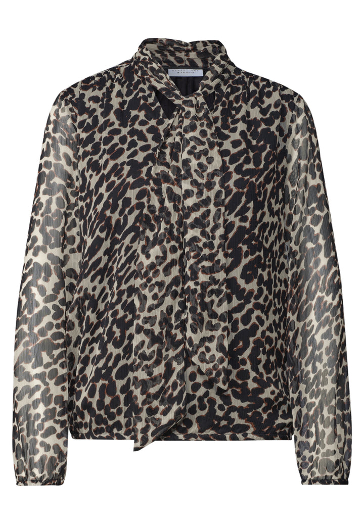 LTD QR Studio_Chiffon v-neck b, Black 30001 Bild 1