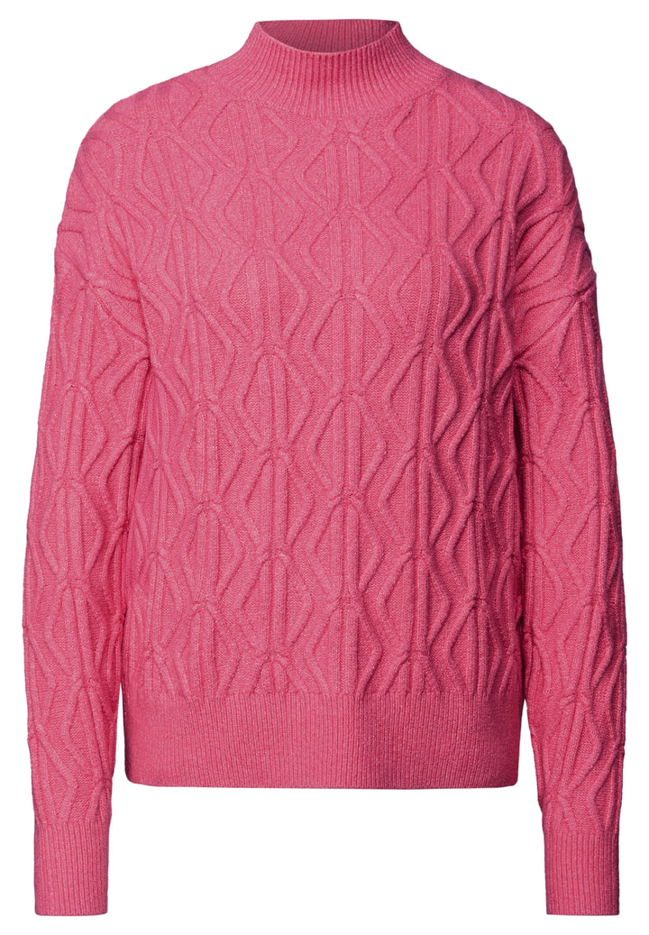 LTD QR Studio_cosy cable sweat, candy pink mel. 16896 Bild 1