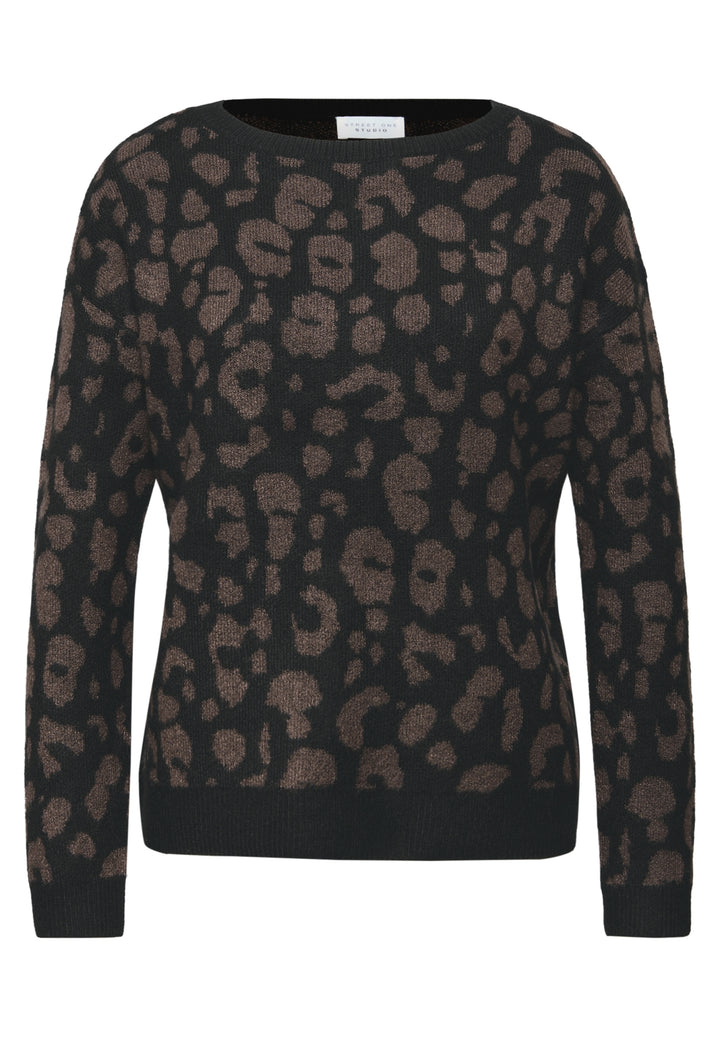 LTD QR Studio_ cosy leo sweate, Black 20001 Bild 1