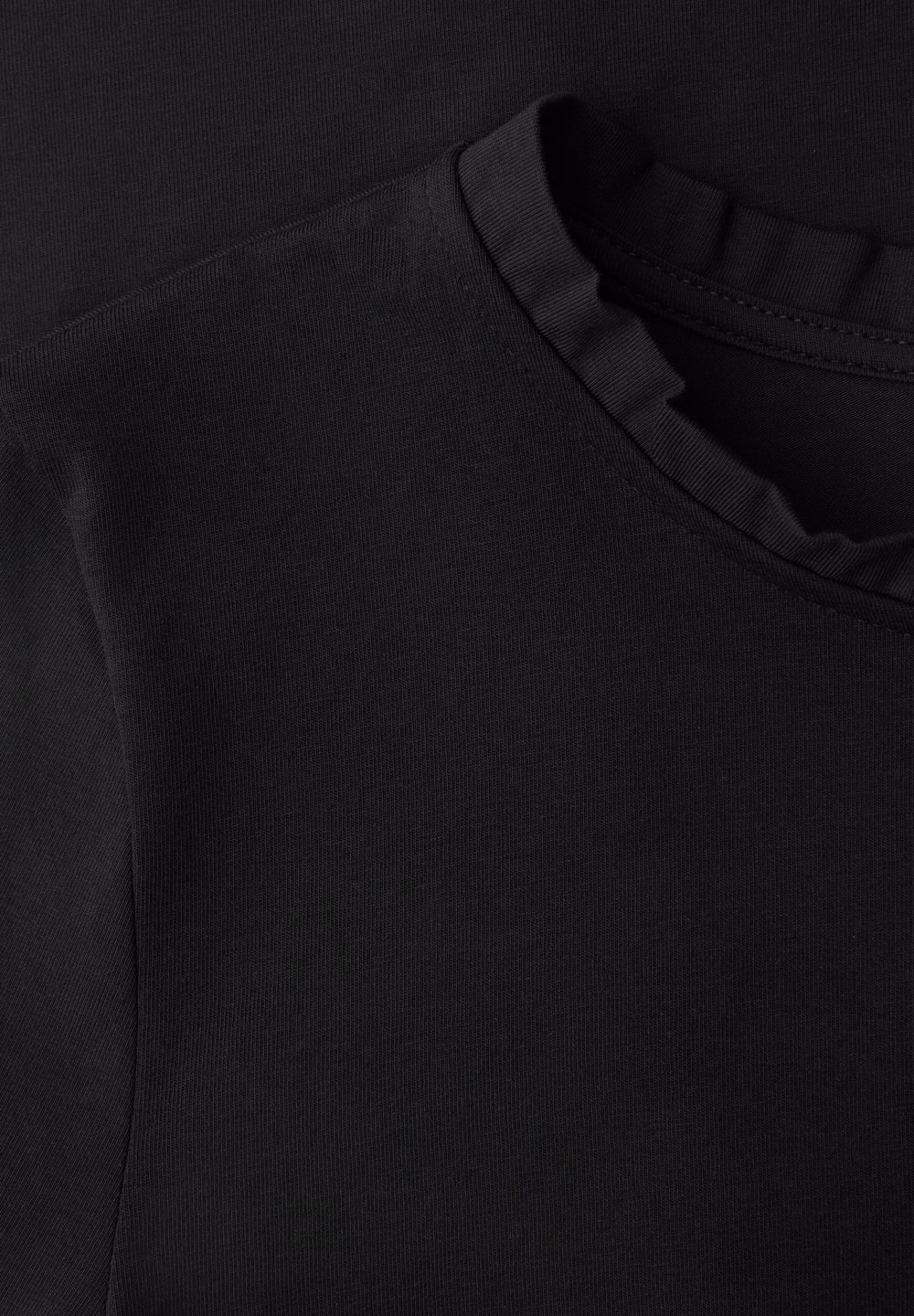LTD QR_Studio_frill neck basic, Black 10001 Bild 2