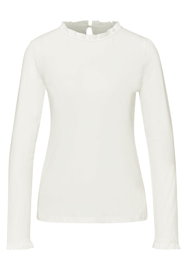 LTD QR_Studio_frill neck basic, off white 10108 Bild 1