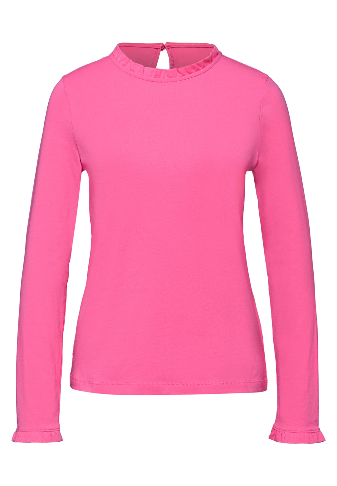 LTD QR_Studio_frill neck basic, blazing berry 17380 Bild 1