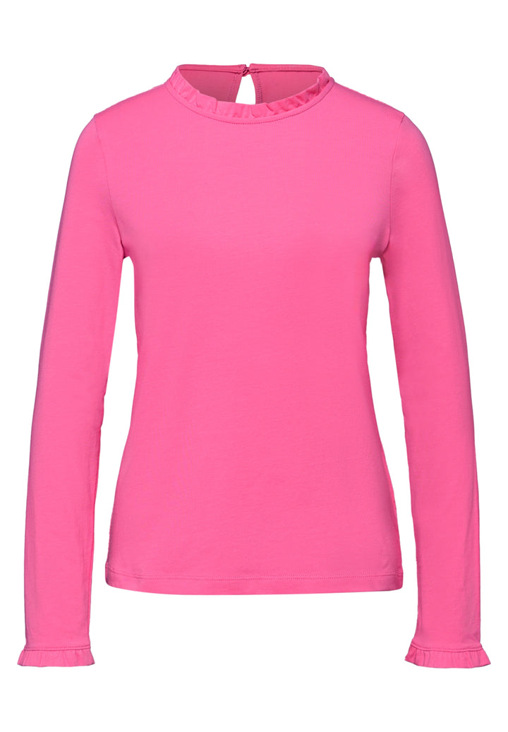 LTD QR_Studio_frill neck basic, blazing berry 17380 Bild 1