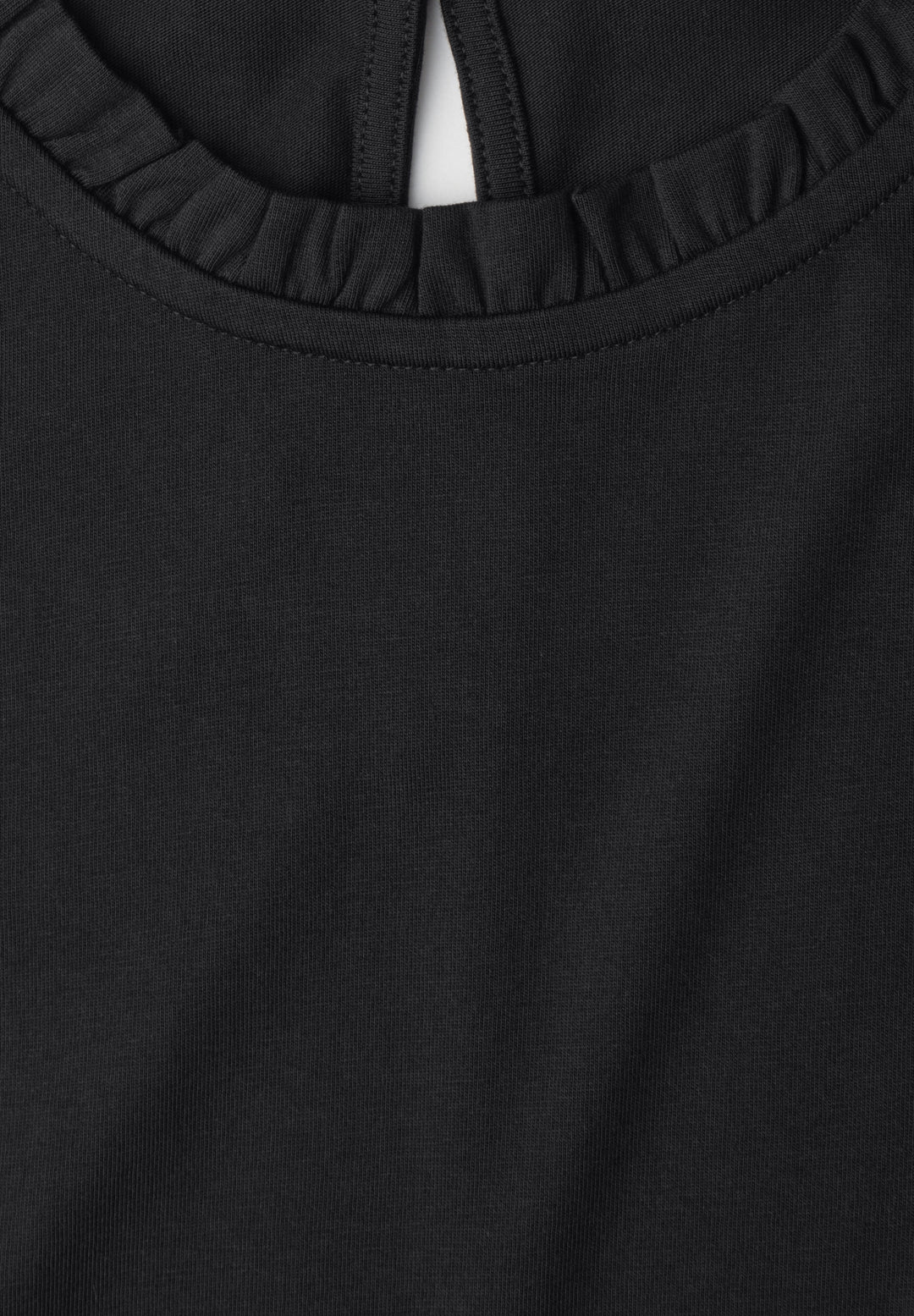 LTD QR Studio_Frill neck top, Black 10001 Bild 2
