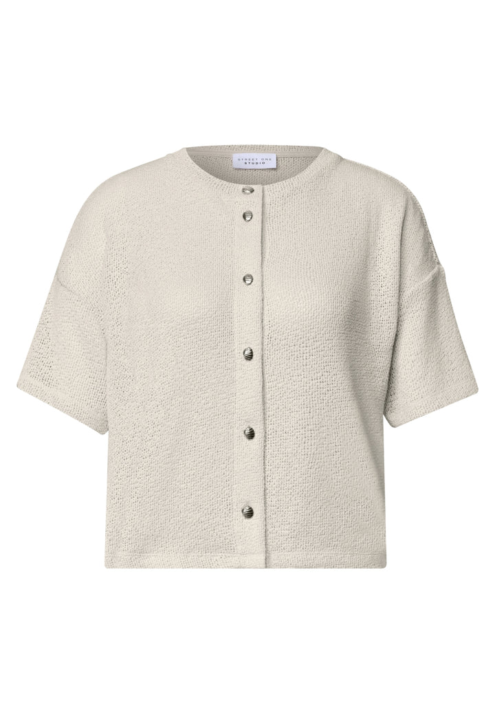LTD QR Studio_Knit look jacket, vanilla sand 17821 Bild 1