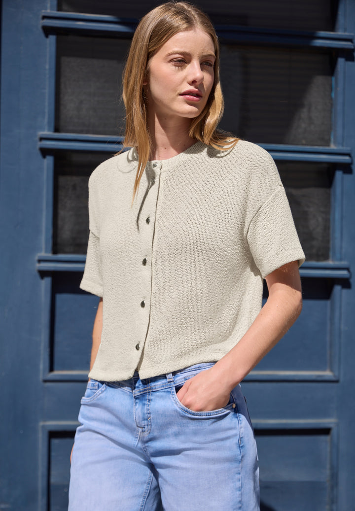 LTD QR Studio_Knit look jacket, vanilla sand 17821 Bild 3