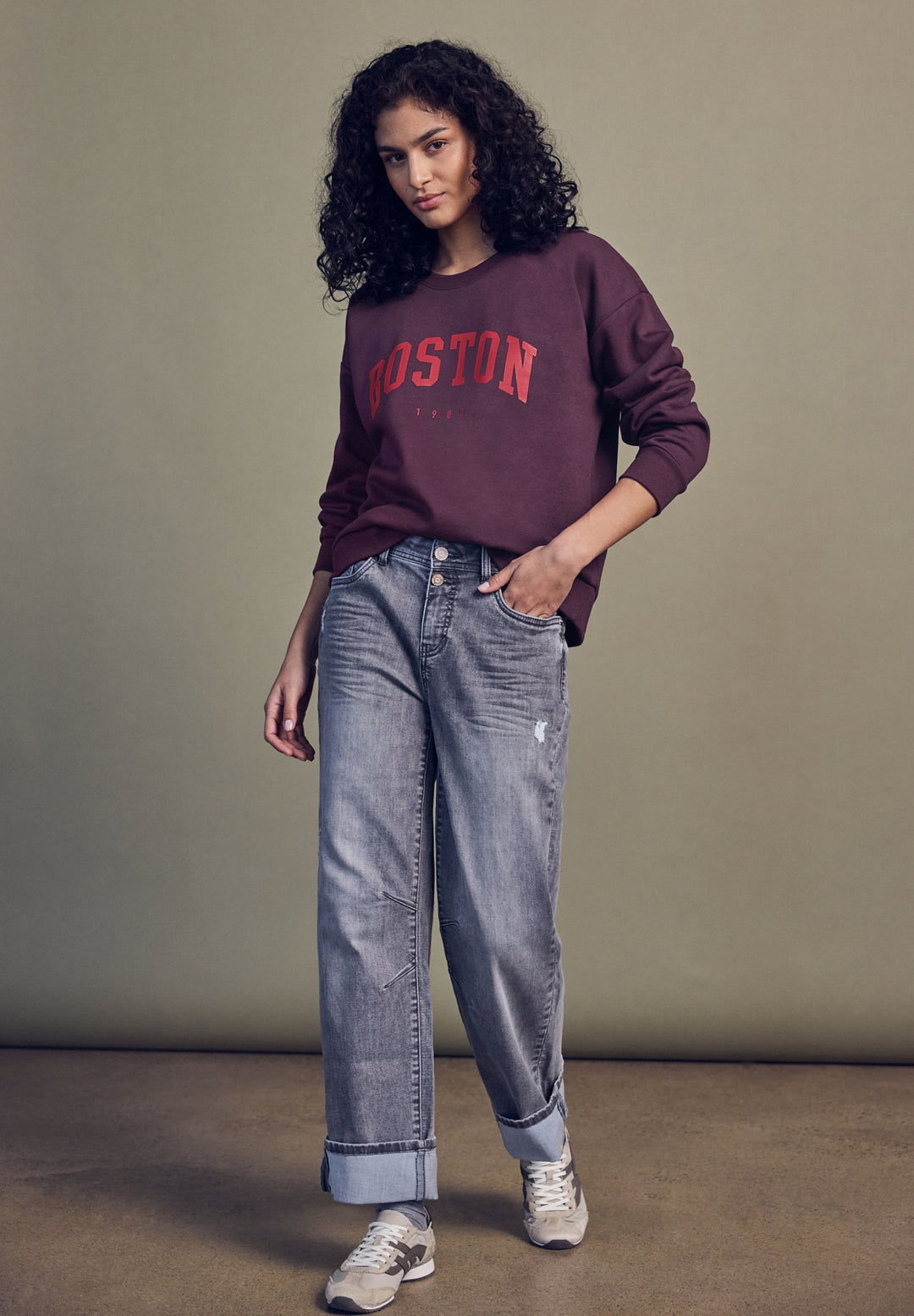 LTD QR Studio Loose Fit Crewne, royal plum 27212 Bild 5