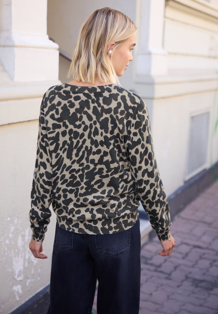 LTD QR Studio_Printed cardigan, light biscuit sand mel. 37852 Bild 4