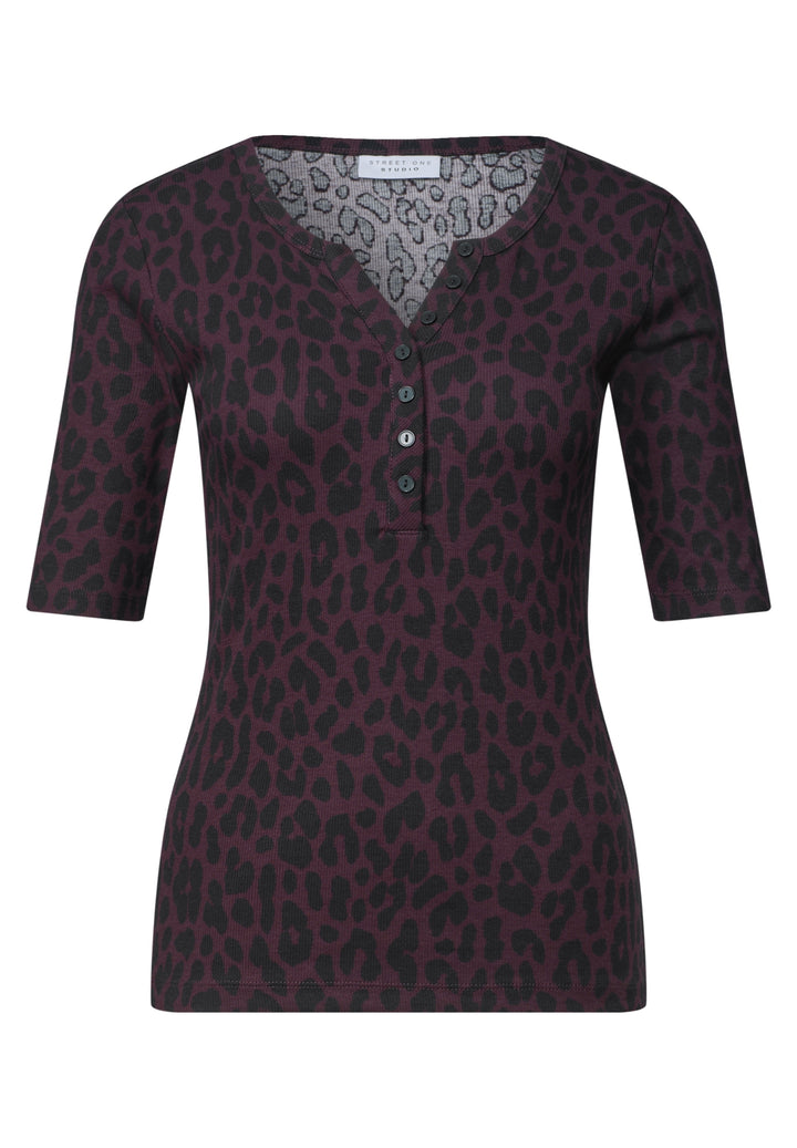 LTD QR Studio_Printed rib shir, very berry 27464 Bild 1