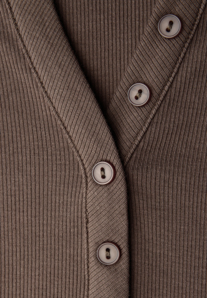 LTD QR_Studio_rib shirt w.fron, java brown 17518 Bild 2