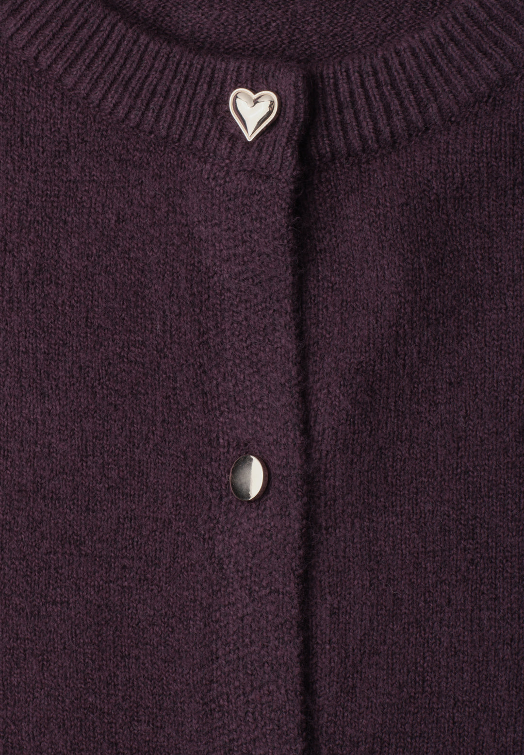 LTD QR Studio_Round neck cardi, very berry mel. 18013 Bild 2