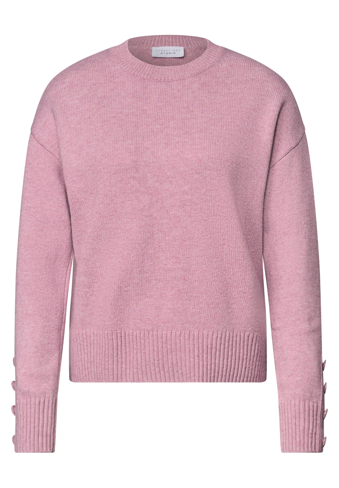 LTD QR Studio_Round neck sweat, pearly rose mel. 17883 Bild 1
