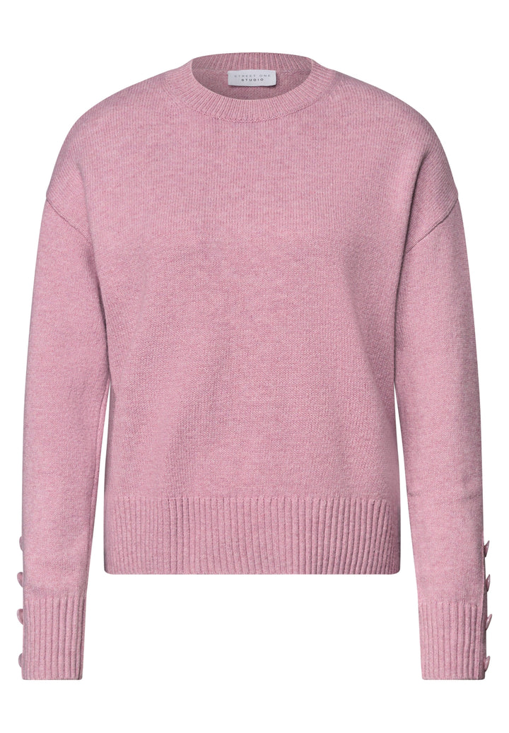 LTD QR Studio_Round neck sweat, pearly rose mel. 17883 Bild 1