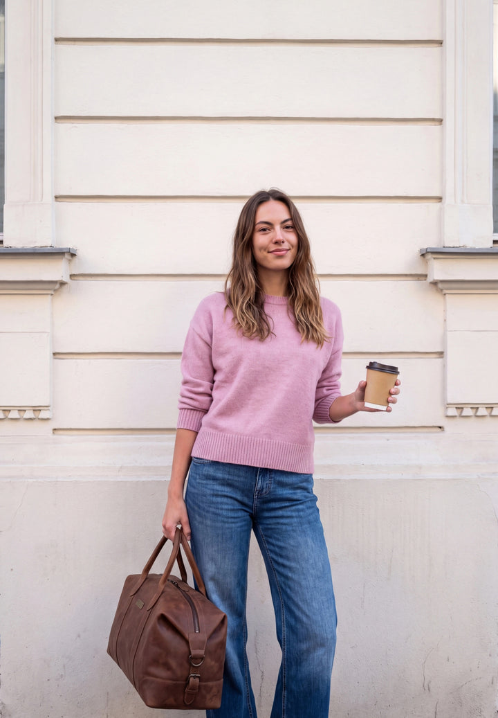 LTD QR Studio_Round neck sweat, pearly rose mel. 17883 Bild 5