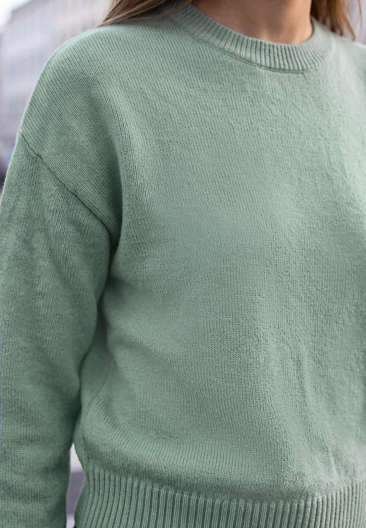 LTD QR Studio_Round neck sweat, grayed mint mel. 17950 Bild 6