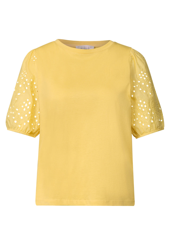 LTD QR Studio_Shirt w.embroide, snap yellow 17739 Bild 1