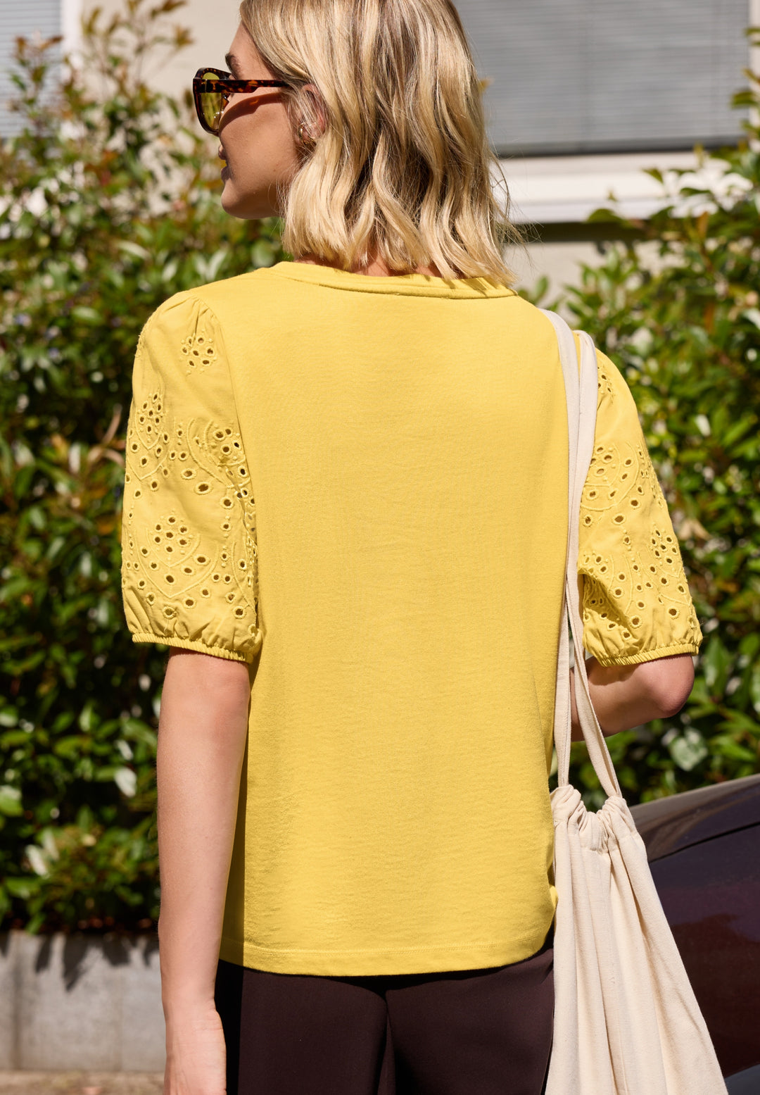 LTD QR Studio_Shirt w.embroide, snap yellow 17739 Bild 4
