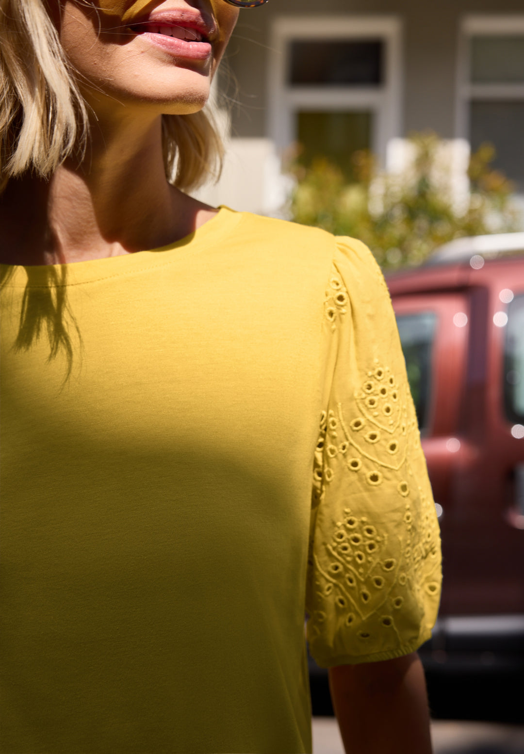 LTD QR Studio_Shirt w.embroide, snap yellow 17739 Bild 6