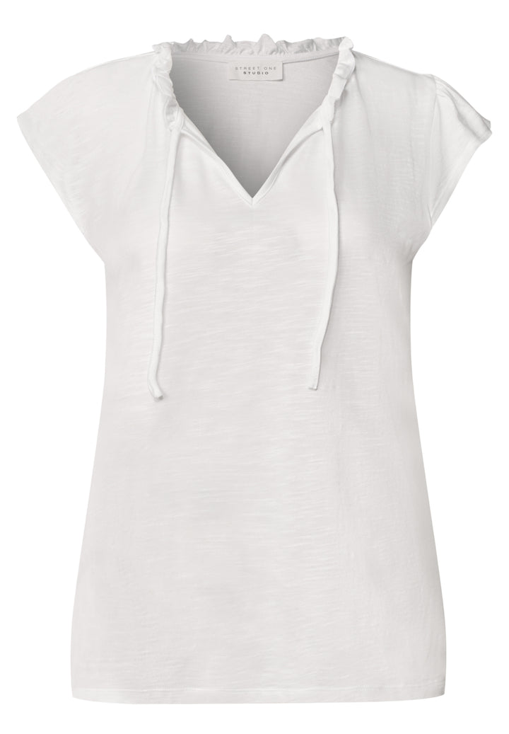 LTD QR Studio_Shirt w.frill ne, White 10000 Bild 1