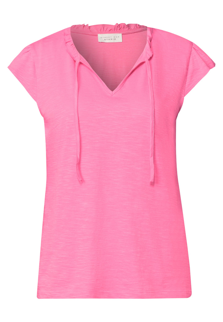 LTD QR Studio_Shirt w.frill ne, simply pink 17824 Bild 1