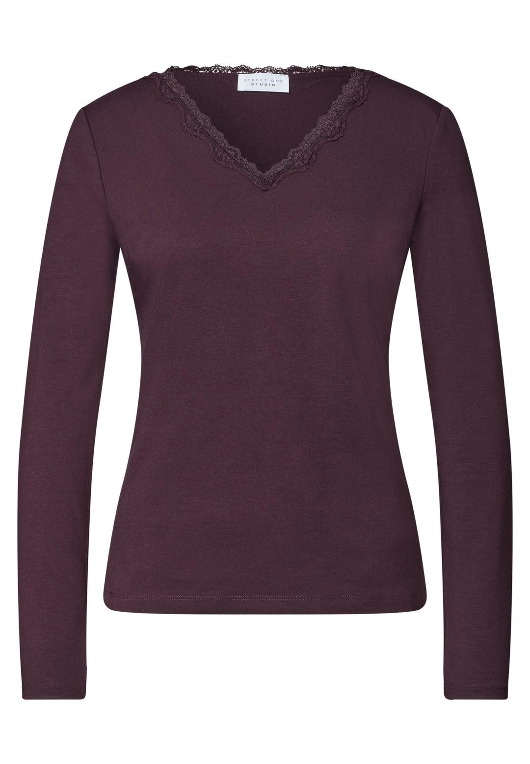 LTD QR_Studio_Shirt w.lace v-n, very berry 17464 Bild 1