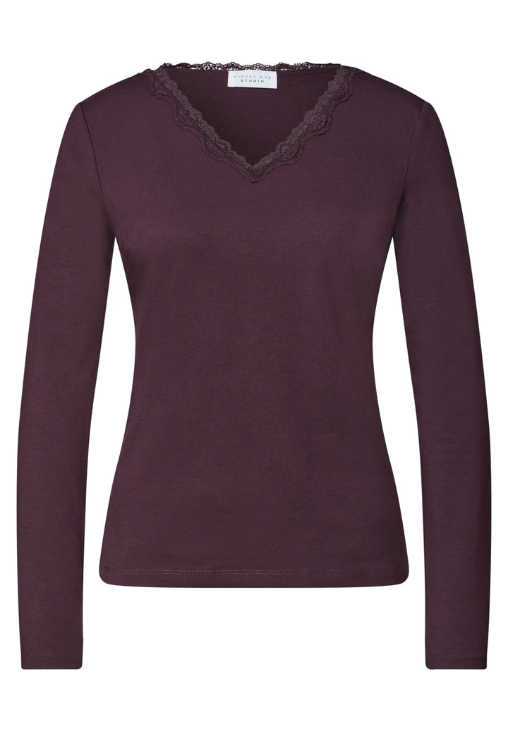 LTD QR_Studio_Shirt w.lace v-n, very berry 17464 Bild 1