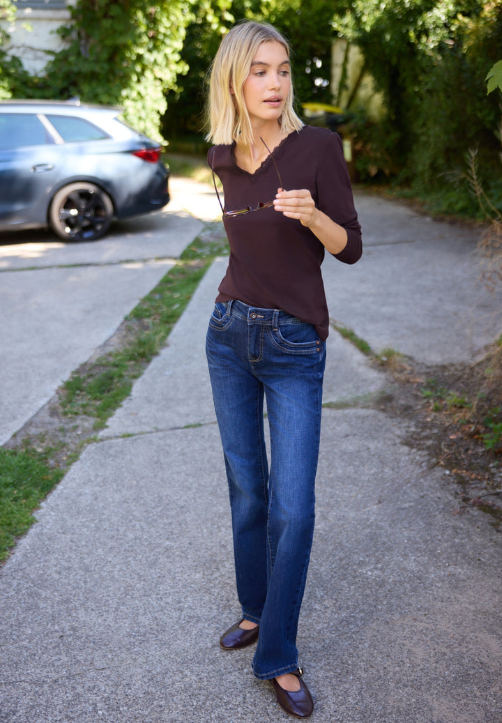 LTD QR_Studio_Shirt w.lace v-n, very berry 17464 Bild 5