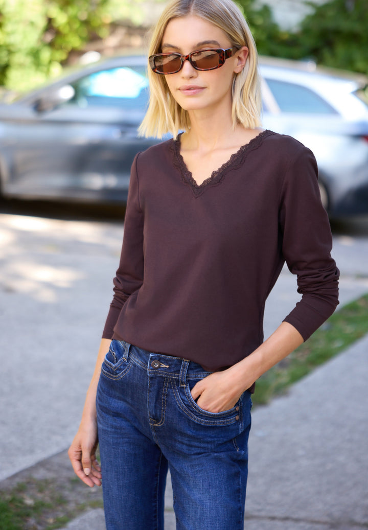 LTD QR_Studio_Shirt w.lace v-n, very berry 17464 Bild 6
