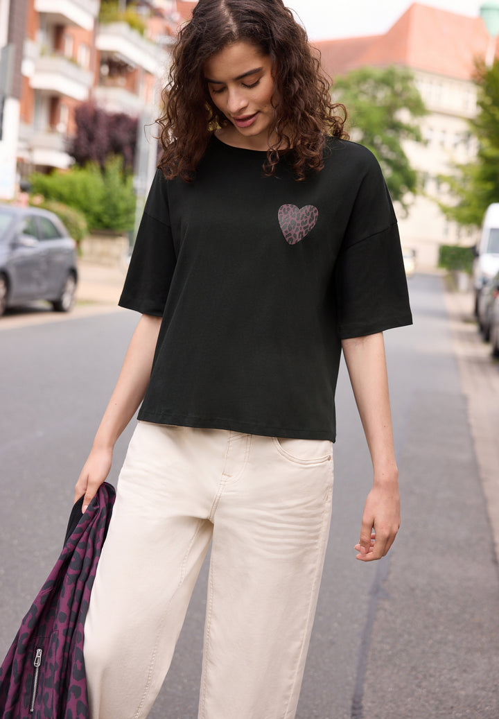 LTD QR Studio_Shirt w.printed, Black 10001 Bild 3