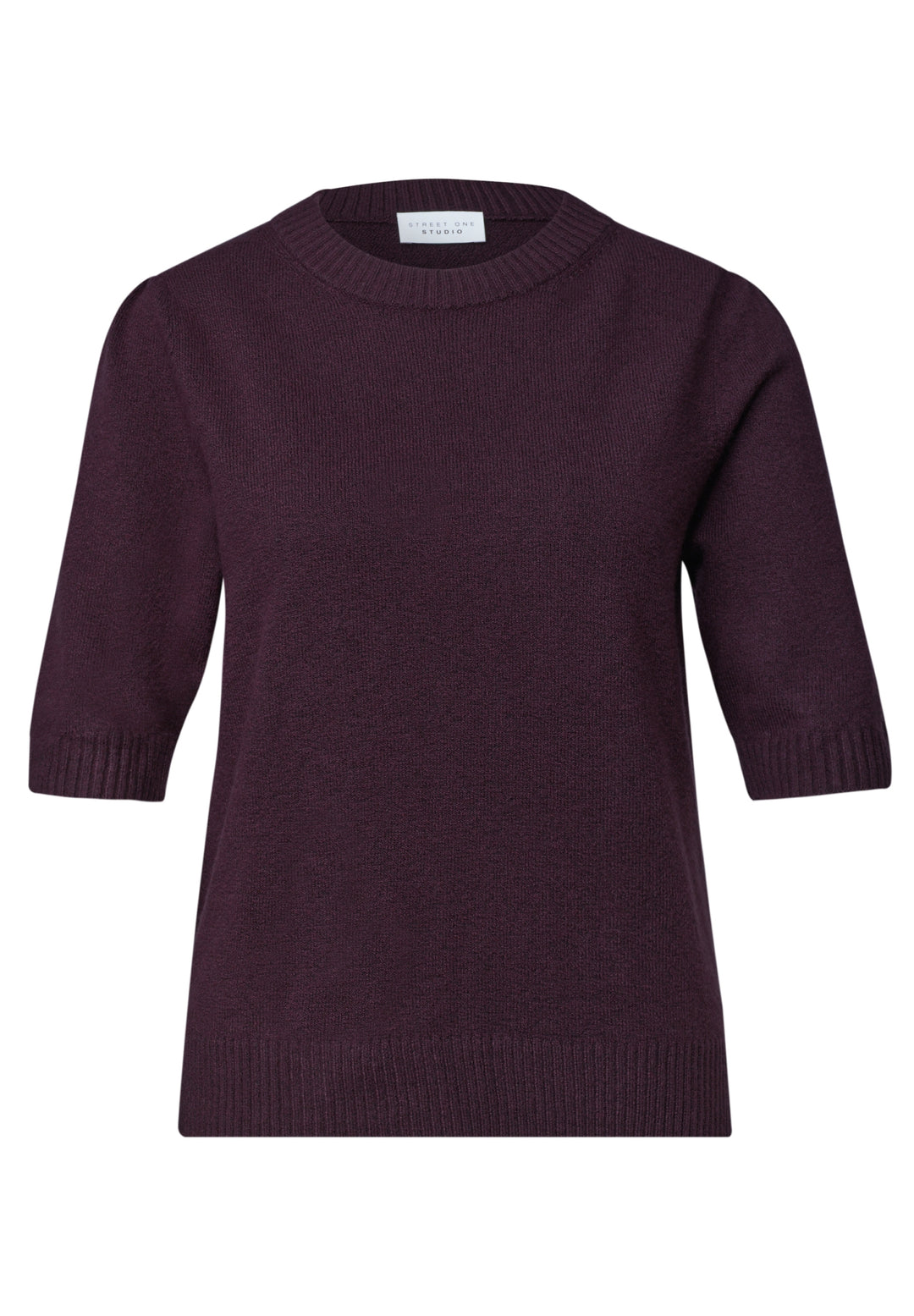 LTD QR Studio_Short sleeve swe, very berry mel. 18013 Bild 1