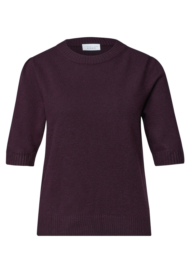 LTD QR Studio_Short sleeve swe, very berry mel. 18013 Bild 1