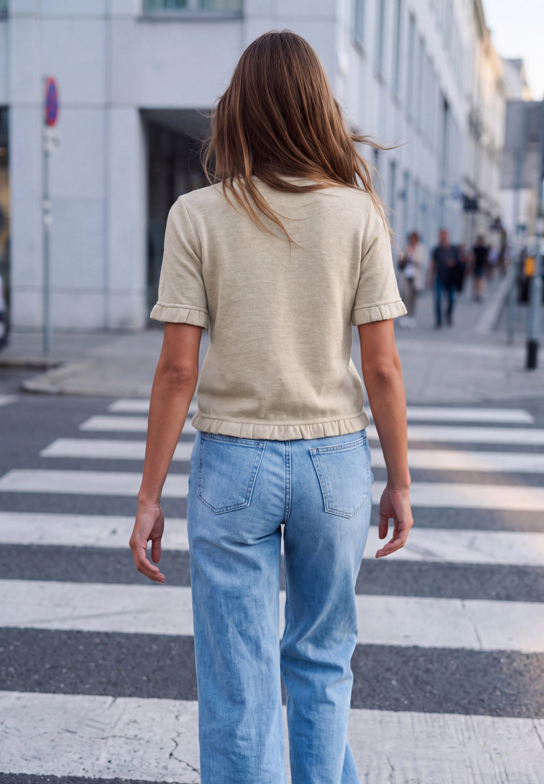 LTD QR_Studio_Soft basic shirt, creamed sand mel. 17882 Bild 4