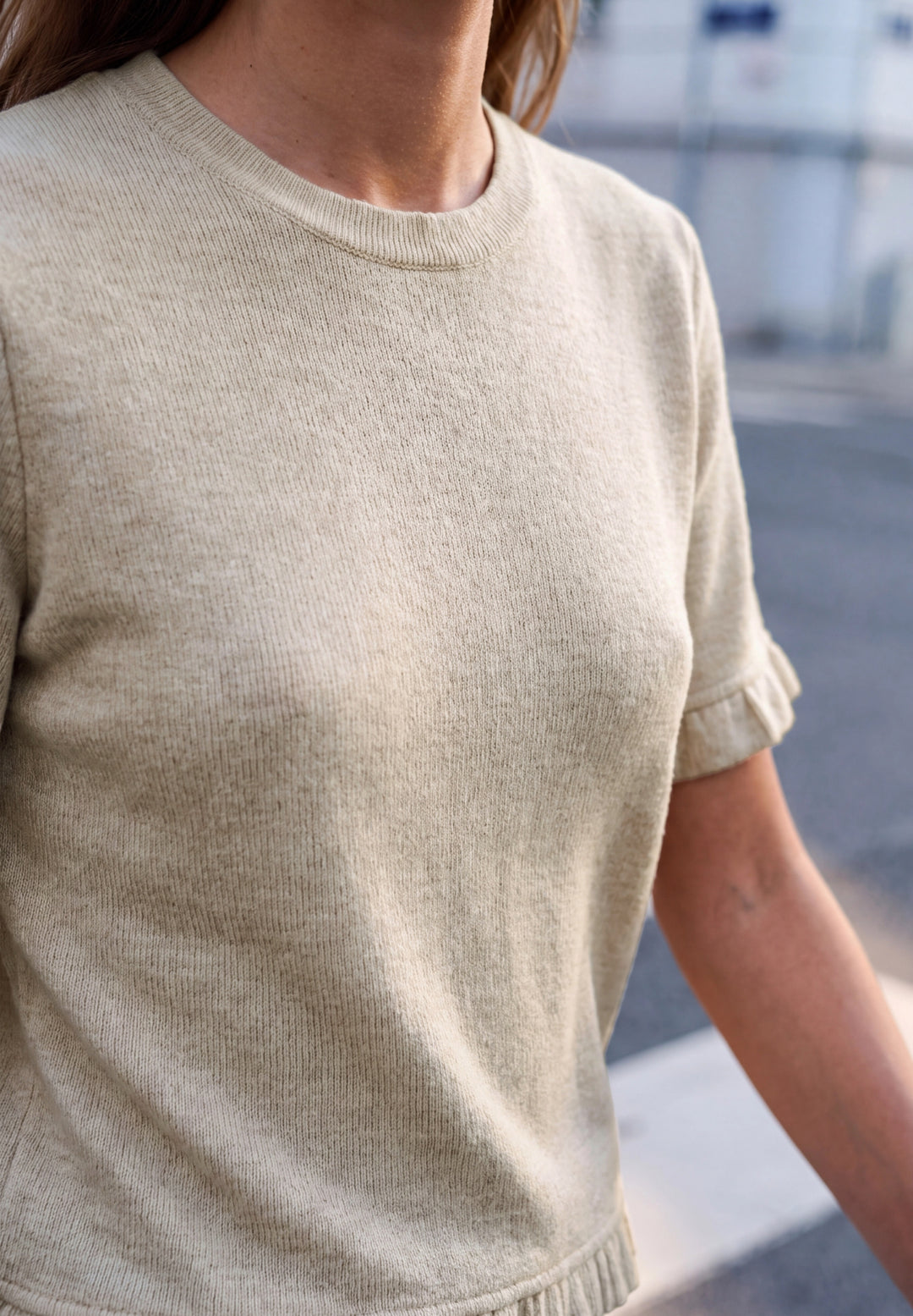 LTD QR_Studio_Soft basic shirt, creamed sand mel. 17882 Bild 7